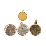 Münzen und Medaillen als Schmuckstücke in Gold gefasst - - photo 2