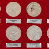 3 Tableaus mit überwiegend BRD Gedenkmünzen, - фото 3