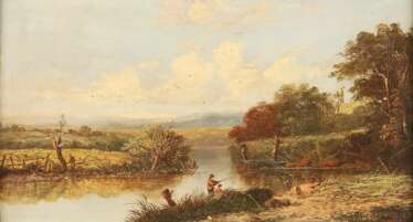 ALFRED H. VICKERS (ATTR.) 1853 - 1907 (tätig in Großbritannien) Zwei Angler am Fluss