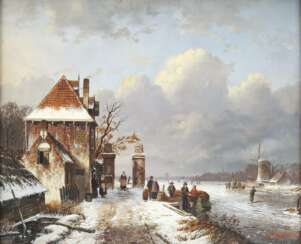 CHARLES HENRI JOSEPH LEICKERT (UMKREIS) 1816 Brüssel - 1907 Mainz Geschäftiger Wintertag
