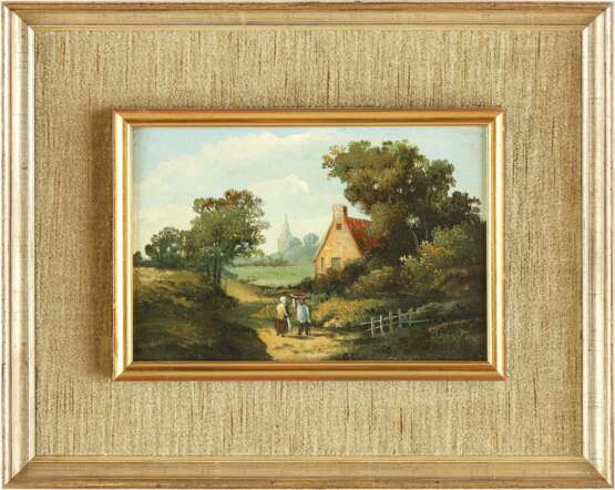 BARTHOLOMEUS JOHANNES VAN HOVE (NACHFOLGER) 1790 Den Haag - 1880 ebenda Zwei holländische Landschaften: Gehöft im Sommer (1); Idyllischer Bachlauf (2) - Foto 3