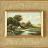 BARTHOLOMEUS JOHANNES VAN HOVE (NACHFOLGER) 1790 Den Haag - 1880 ebenda Zwei holländische Landschaften: Gehöft im Sommer (1); Idyllischer Bachlauf (2) - Foto 1