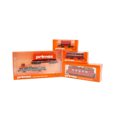 PRIMEX 4-tlg Konvolut Lokomotive und Wagen, Spur H0, - фото 1