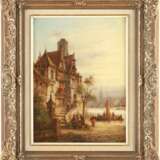 LOUIS LOTTIER 1815 - 1892 Französisches Städtchen am Flussufer - фото 2