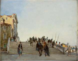 GUSTAV BÖHM 1885 Otin - 1974 Treppe in Venedig