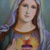 Peinture «Le Cœur Immaculé de Maria. Peinture à l&#39;huile sur toile.», Toile sur le sous-châssis, Peinture à l'huile, Art contemporain, Genre religieux, 2019 - photo 1