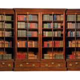 Vile and Cobb. A GEORGE II MAHOGANY BREAKFRONT LIBRARY BOOKCASE - photo 1