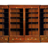 Vile and Cobb. A GEORGE II MAHOGANY BREAKFRONT LIBRARY BOOKCASE - photo 2