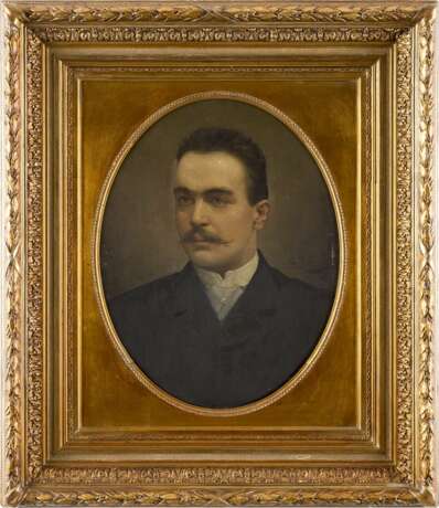 EUGÉNIE BEAUVOIS Tätig um 1900 (Belgien)  Portrait eines Herren im Oval - фото 2