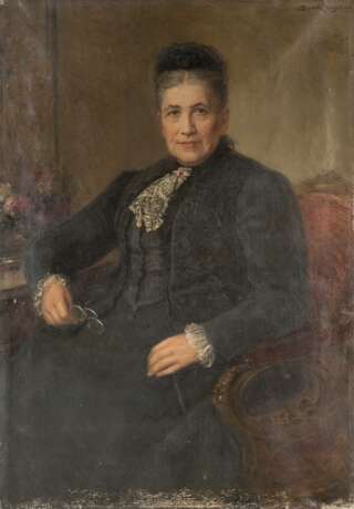 LAJOS BRUCK 1846 Pápa - 1910 Budapest Porträt einer Dame am Schreibtisch - photo 1
