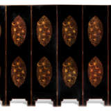 A CHINESE BLACK AND GILT LACQUER EIGHT-LEAF SCREEN - photo 8