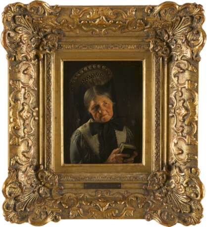 ALBERT WAGNER 1816 Stuttgart - 1867 ebenda Portrait einer Frau in festtäglicher schwäbischer Tracht - фото 1