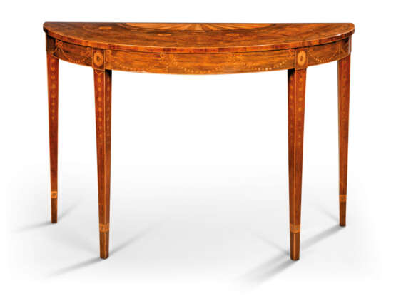A PAIR OF GEORGE III INDIAN ROSEWOOD, HAREWOOD AND SYCAMORE ... - photo 6