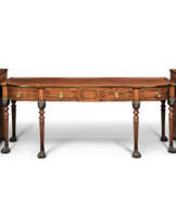 A REGENCY BRASS-INLAID MAHOGANY, EBONY, EBONISED AND SATINWO...