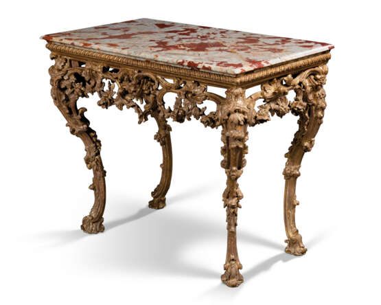 Lock, Matthias. A GEORGE II CARVED GILTWOOD SIDE TABLE - photo 2