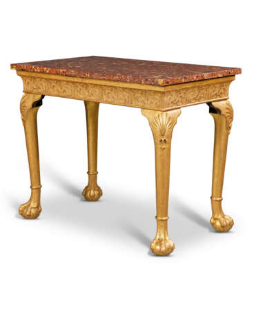 A GEORGE II GILT-GESSO AND GILTWOOD SIDE TABLE - фото 1