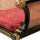 A PAIR OF REGENCY REVIVAL PARCEL-GILT AND 'BRONZED' CANED LI... - photo 3