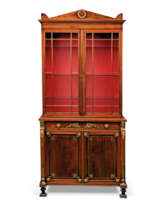A REGENCY GILT-BRASS-MOUNTED INDIAN ROSEWOOD SECRETAIRE CABI...
