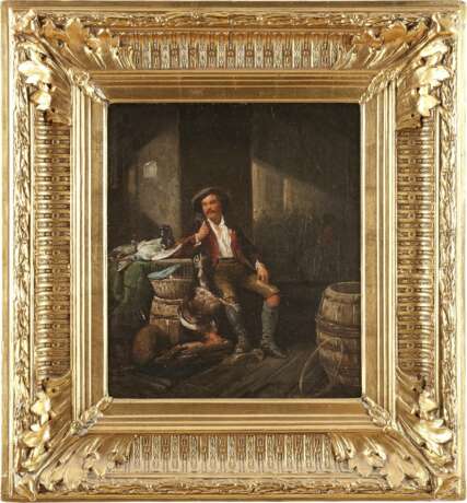 MÜNCHNER SCHULE Tätig 2. Hälfte 19. Jahrhundert Jäger mit erbeutetem Geflügel - Foto 2