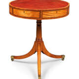 A GEORGE III SATINWOOD SMALL DRUM TABLE - photo 1