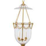 A GEORGE III-STYLE GILT-BRASS AND GLASS HANGING-LIGHT - photo 1