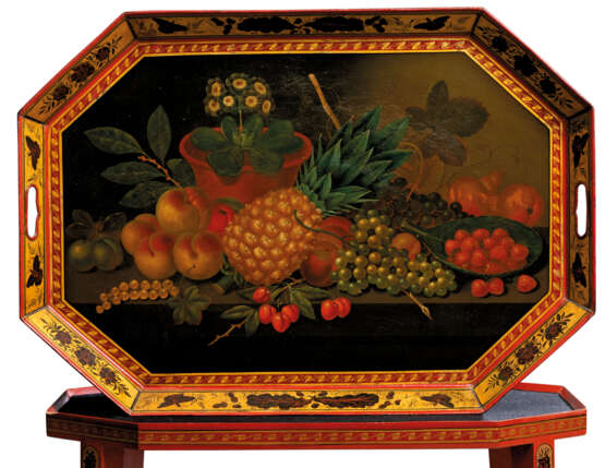 A REGENCY PAINTED TOLE TRAY - photo 2
