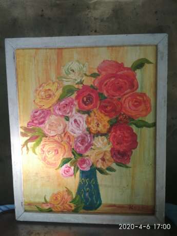 Цветы. Букет роз Оргалит Кисть Цветочный натюрморт Украина 2020 г. - фото 2
