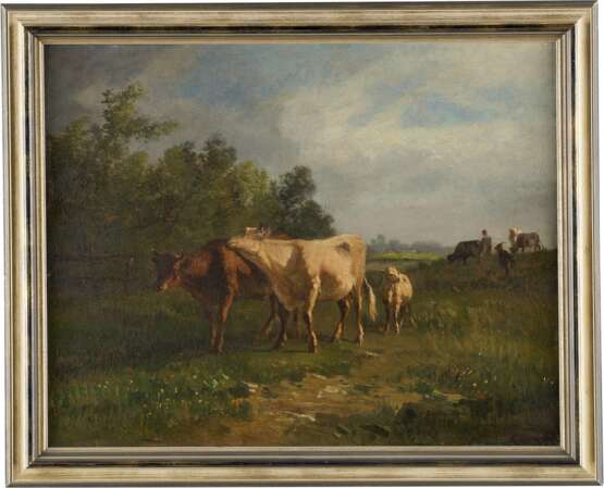 CONSTANT TROYON 1810 Sèvres - 1865 Paris Kühe auf sommerlicher Weide - Foto 2