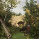 HANS VON BARTELS 1856 - 1913 Landschaft mit junger Ziegenhirtin - Foto 1