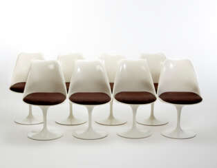 Group of eight chairs model "Tulip"