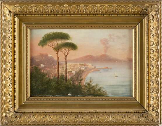 OSWALD ACHENBACH (KOPIE NACH) 1827 Düsseldorf - 1905 ebenda Blick auf den Vesuv am Golf von Neapel - Foto 2