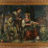 FRITZ GÜSSL Tätig 2. Hälfte 19. Jahrhundert Italienisches Paar vor antiker Staffage - фото 2