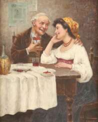 A. DE CLEMENTE Tätig Mitte 20. Jahrhundert (Florenz) Ein ungleiches Paar