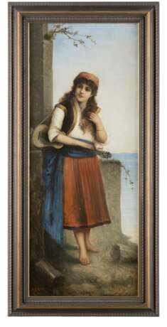 J. KATZNER Tätig um 1900 Gemäldepaar: Italienischer Geiger (1) und Gitarrenspielerin (2) - Foto 4