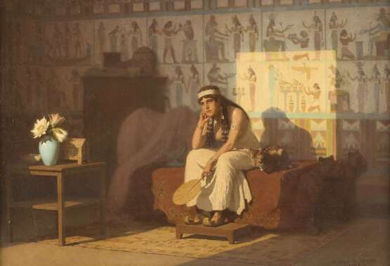 STEPHAN WLADISLAWOWITSCH BAKALOWICZ 1857 - ? DIE IN GEDANKEN VERSUNKENE ÄGYPTERIN - photo 1