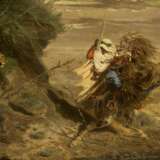 OTTO CLEMENS FIKENTSCHER 1831 Aachen - 1880 Düsseldorf Araber im Kampf mit einem angreifenden Löwen - photo 1