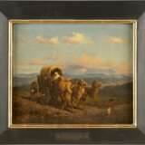 ORIENTALIST Tätig 2. Hälfte 19. Jahrhundert Zwei Kamele ziehen einen Karren - photo 2