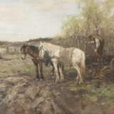 ALFRED VON WIERUSZ-KOWALSKI (UMKREIS) 1849 Suwalki - 1915 München Bauer mit Pferdegespann bei der Feldarbeit - фото 1