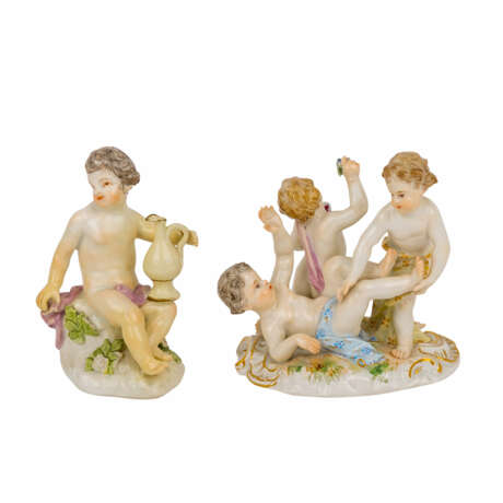 MEISSEN 2 Figuren 'Amoretten', 1. Wahl, 19./20. Jahrhundert - photo 1