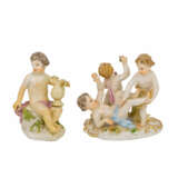 MEISSEN 2 Figuren 'Amoretten', 1. Wahl, 19./20. Jahrhundert - Foto 1