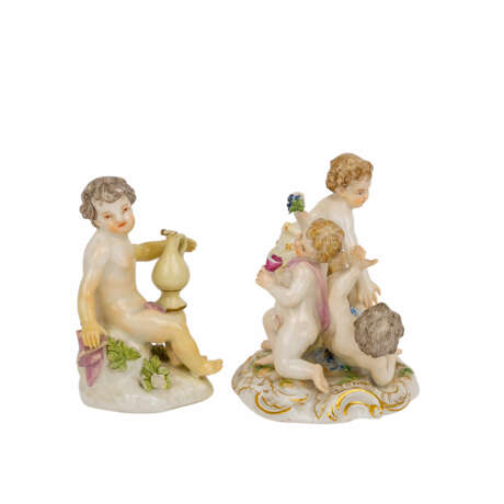 MEISSEN 2 Figuren 'Amoretten', 1. Wahl, 19./20. Jahrhundert - Foto 4