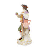 MEISSEN Gärtnerfigur "Gärtner mit Kanne und Spaten", 1860-1924, 1. Wahl. - Foto 2