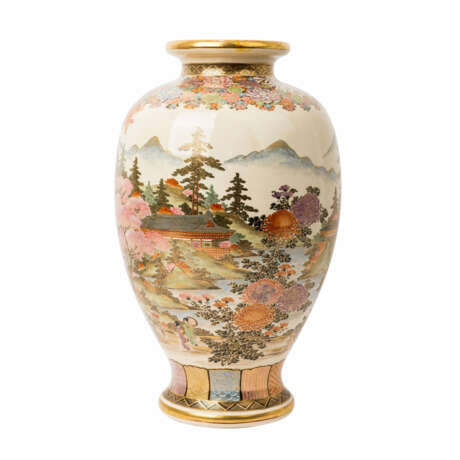 Prächtige Satsuma-Vase. JAPAN, Meiji-Zeit (1868-1912). - Foto 3