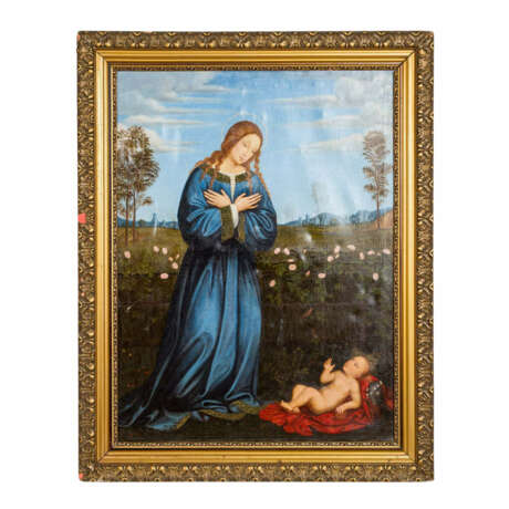 FRANCIA, Francesco Raibolini, NACH (F.R.F.: um 1450-1517), "Madonna im Rosenhag", - Foto 2