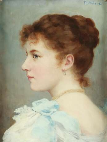 ERNST ANDERS 1845 Magdeburg - 1911 Mölln Porträt einer jungen Dame - photo 1