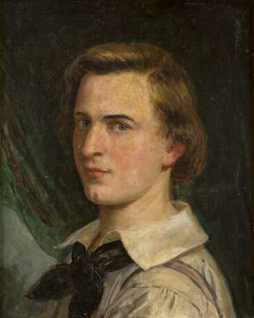 JULIUS KÖCKERT (ATTR.) 1827 Leipzig - 1918 München Porträt eines jungen Mannes (Selbstbildnis?) - Foto 1