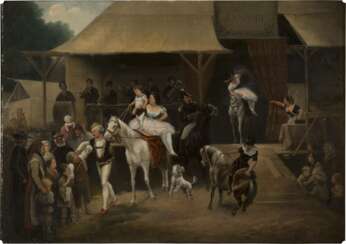 JOSEF JONAS 1805 - 1863 Einzug der Artisten