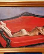 Victor Demchuchen (b. 1987). Картина маслом "Лежащая на софе"