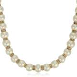 CHANEL FAUX PEARL AND RHINESTONE NECKLACE - photo 1