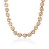 CHANEL LONG PINK FAUX PEARL NECKLACE - фото 1